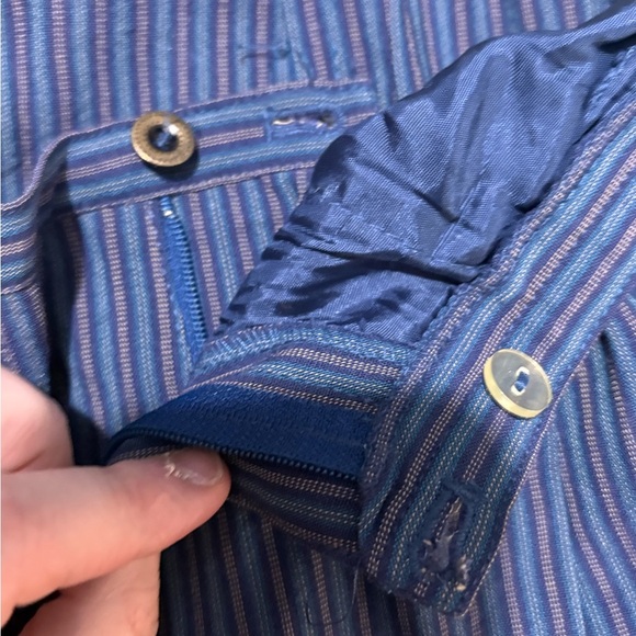 Vintage Lizsport Blue Relaxed Fit V-Neck Pantsuit - Picture 14 of 16